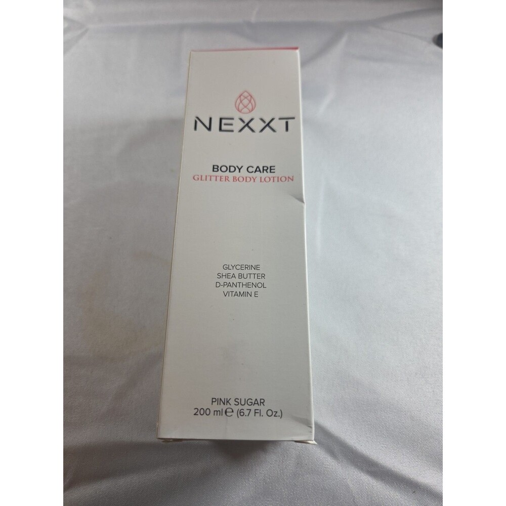 Nexxt Miami Body Care Glitter Body Lotion Pink Sugar Ultra Nourishing 6.7 Oz
